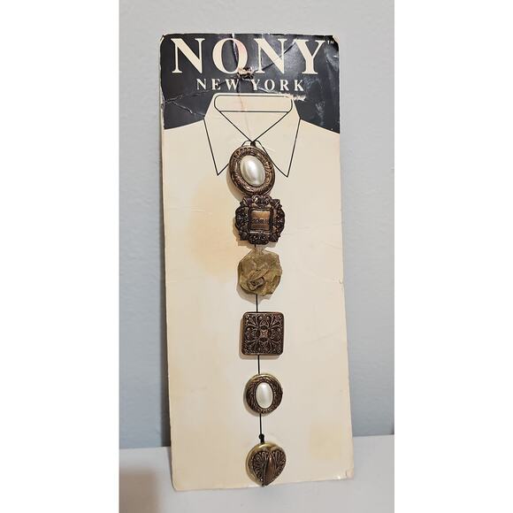 Vintage Button Covers Made in USA Nony New York Ornate Gold Tone Set of 5 - Picture 1 of 12